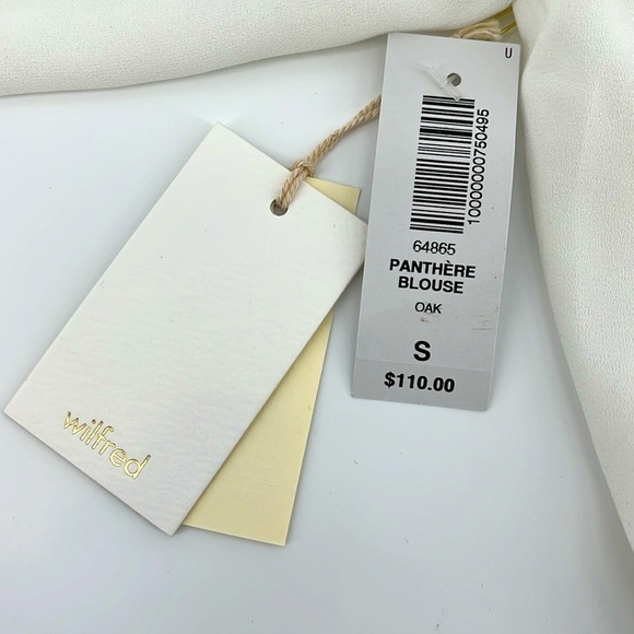 NEW ARITZIA WILDRED Panthere Ruffled Blouse Oak Size Small MSRP $110 - Picture 11 of 13